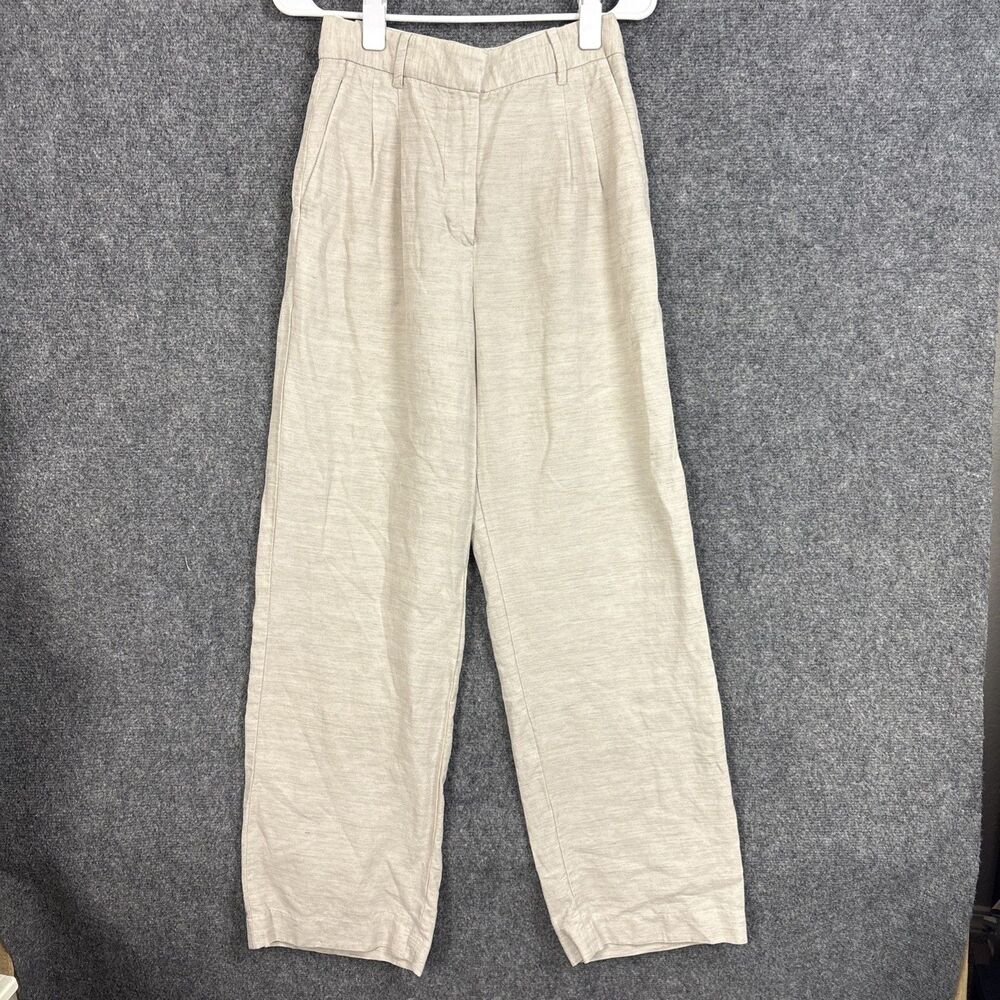 Wilfred The Effortlesspant Pants Womens Size 4 Beige Linen Blend Elevated